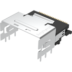 MINI SAS Right angle SMT universal key shell DIP cage length 1.96mm tape and reel package