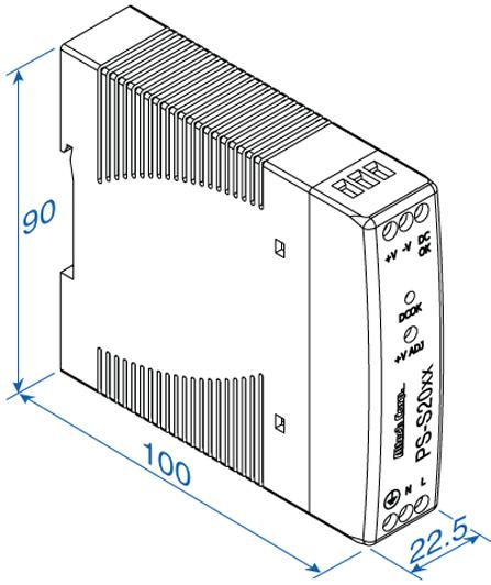 Altech Corporation-PS-S2024 Alimentazione da CA a CC AC/DC Power Supply Single-OUT 24V 1A 24W 6-Pin