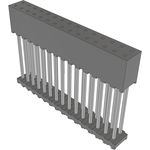 Conn Elevated Socket SKT 30 POS 2mm Solder ST Top Entry Thru-Hole Tube