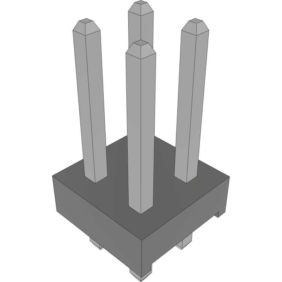 Samtec-MTMM-102-04-T-D-200 Connector Headers and PCB Receptacles Conn Unshrouded Header HDR 4 POS 2mm Solder ST Top Entry Thru-Hole Bulk