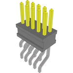 Conn Unshrouded Header HDR 10 POS 1.27mm Solder RA Side Entry SMD TIGER CLAW™ Layer