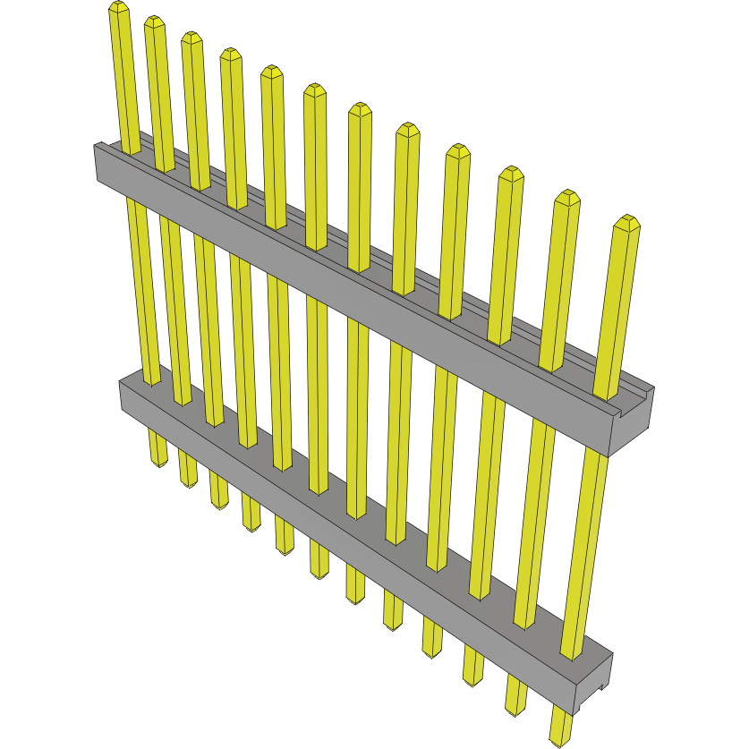 Samtec-TW-12-08-G-S-490-120 Steckverbinderleisten und Leiterplattenbuchsen Conn Board Stacker HDR 12 POS 2mm Solder ST Top Entry Thru-Hole Bulk