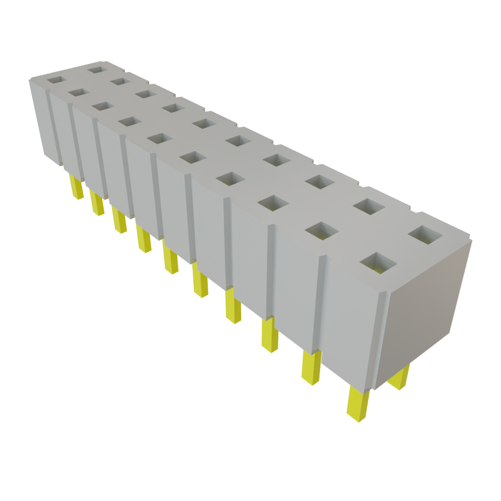 Samtec-SLW-110-01-T-D Embases de raccordement et réceptacles PCB Conn Socket Strip SKT 20 POS 2.54mm Solder ST Top Entry Thru-Hole Bulk