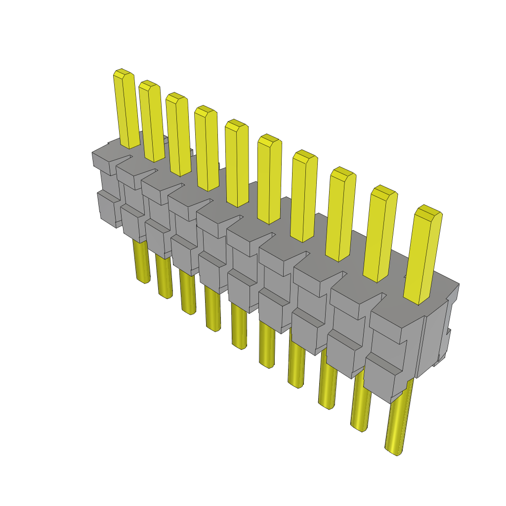 Samtec-TMS-110-02-L-S Steckverbinderleisten und Leiterplattenbuchsen Conn Unshrouded Header HDR 10 POS 1.27mm Solder ST Top Entry Thru-Hole Tube