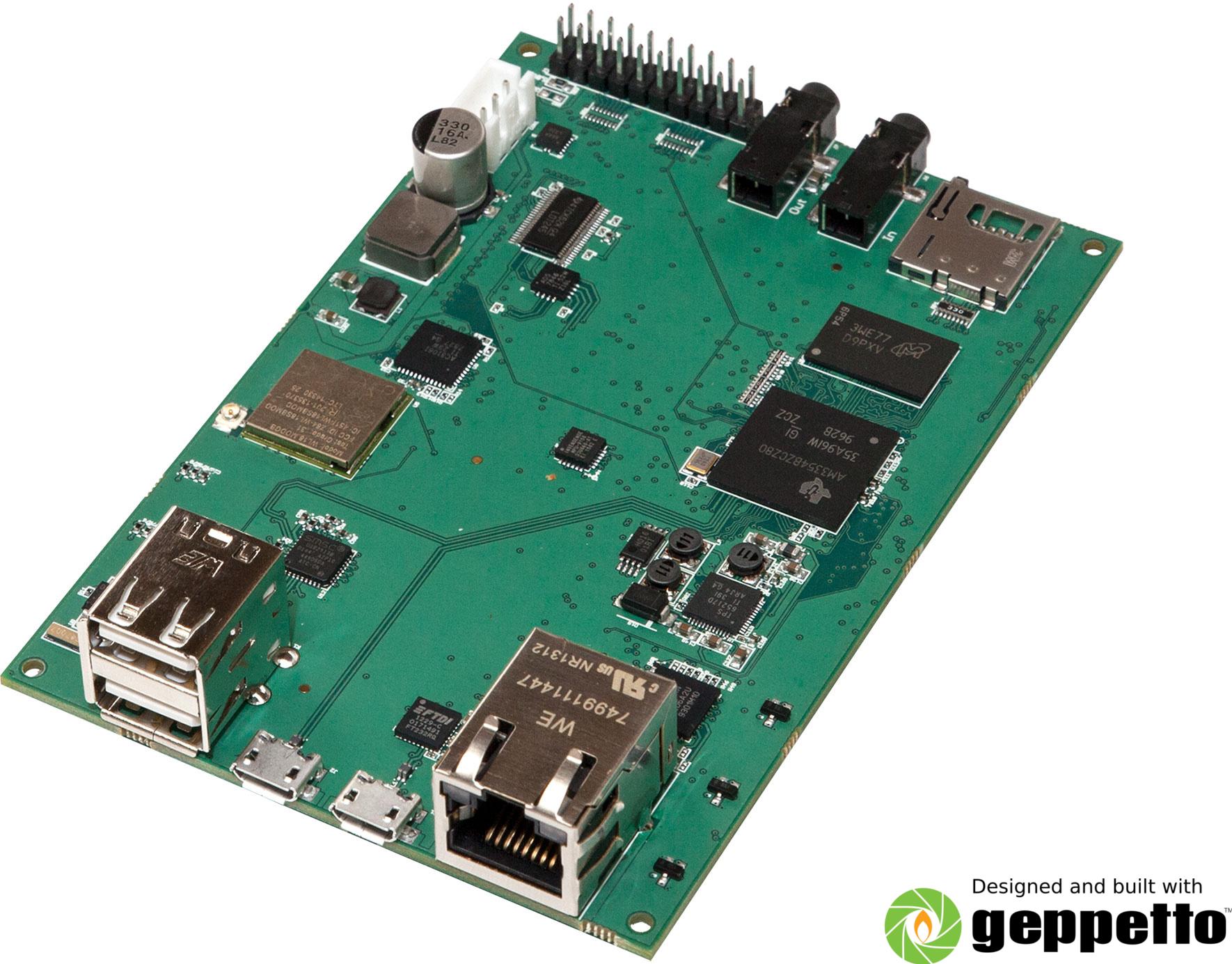 Gumstix, Inc-PKG300101 Placas y kits de desarrollo del sistema integrado AM3354 Microprocessor Development Board 800MHz CPU 512MB RAM