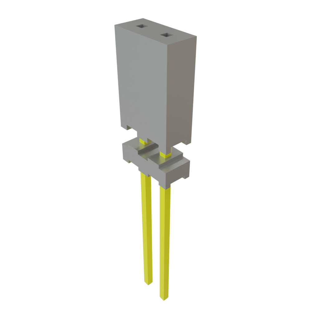 Samtec-ESQT-102-02-GF-S-350 Piastre connettori e prese PCB Conn Elevated Socket SKT 2 POS 2mm Solder ST Top Entry Thru-Hole Layer