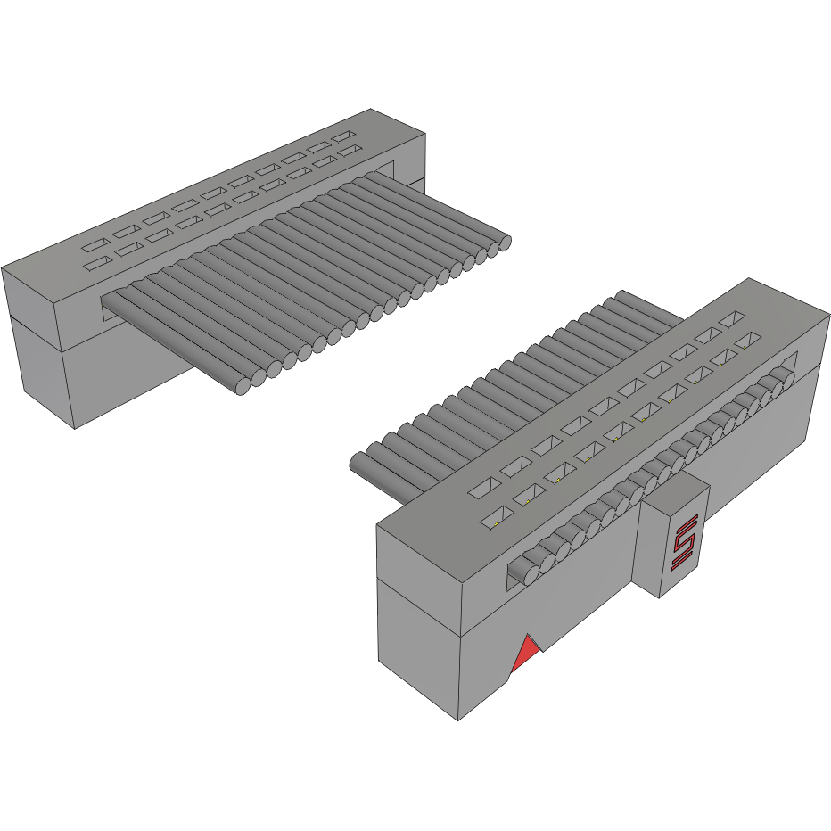 Samtec-FFSD-10-D-03.00-01-F-N-RN1 Flachband Kabelbaugruppen Cable Assembly 0.076m 30AWG 1.27mm 20 to 20 POS IDC Connector to IDC Connector F-F TIGER EYE™ Bulk