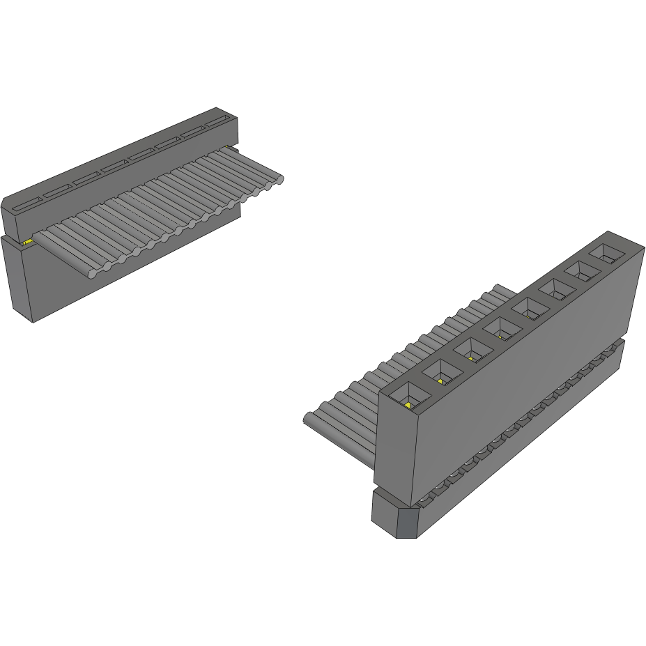 Samtec-IDSS-08-D-04.00-R Montaje de cables de cinta/plano Cable Assembly 0.101m 28AWG 2.54mm 8 to 8 POS IDC Connector to IDC Connector F-F Bulk