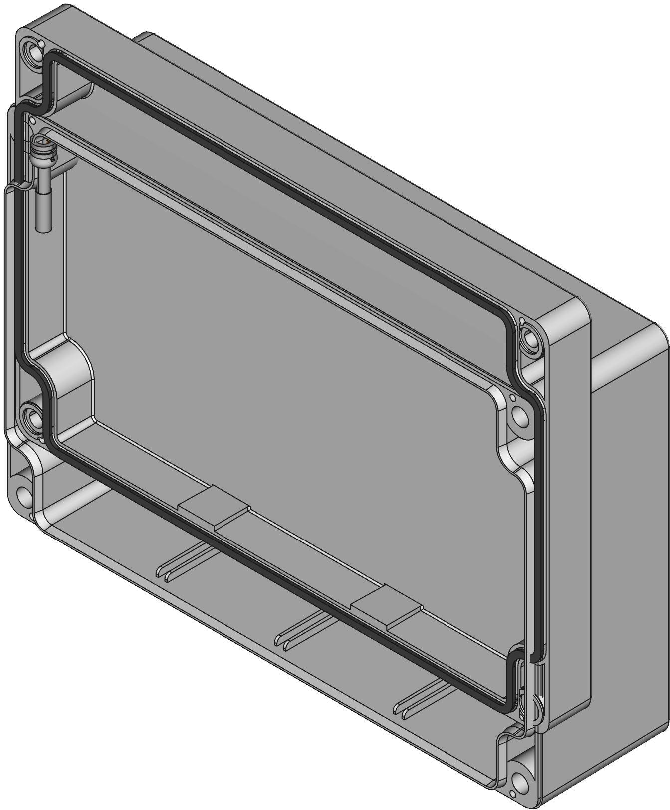 Hammond Manufacturing-1554H2GYSL Smoke/Light Gray Polycarbonate Wall Mount Watertight Enclosure