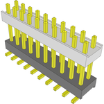 Conn Board Stacker HDR 20 POS 2.54mm Solder ST Top Entry SMD Tube