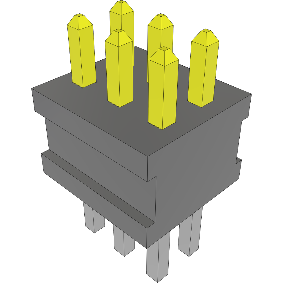 Samtec-FTSH-103-03-F-D Cabezales del conector y receptáculos PCB Conn Unshrouded Header HDR 6 POS 1.27mm Solder ST Top Entry Thru-Hole Layer