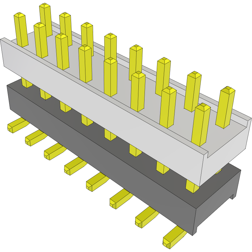 Samtec-HW-08-17-G-D-325-SM Steckverbinderleisten und Leiterplattenbuchsen Conn Board Stacker HDR 16 POS 2.54mm Solder ST Top Entry SMD Tube