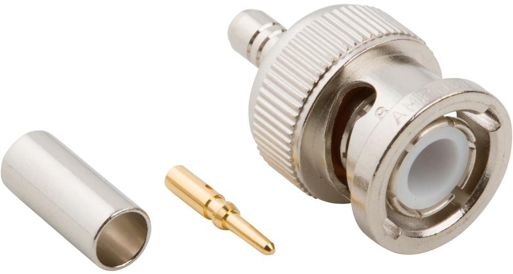 Amphenol RF-031-70013-1000 RF-Steckverbinder Conn BNC 0Hz to 4GHz 75Ohm Crimp ST Cable Mount PL Gold Individual