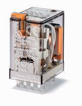 Finder-55.34.9.024.0040 Power Relays Power Relay 24VDC 15A 4PDT(27.7x20.7x35.8)mm Plug-In