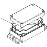 IP68 NEMA 6P PC Box with clear cover and mounting brackets 4.53x2.56x1.57