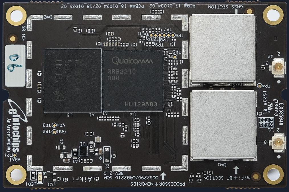 eInfochips-Aikri-22X-10LS-3 System-on-Module- SOM QRB2210 processor, Linux OS, 3GB LPDDR4x, 32GB eMMC