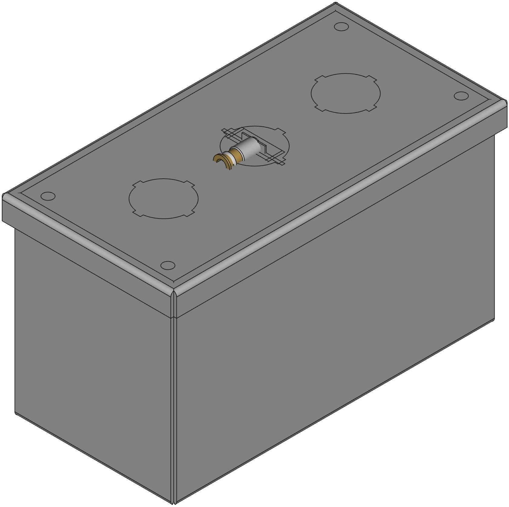 Hammond Manufacturing-1437S16C Kästen, Gehäuse und Gestelle Natural Stainless Steel Bracket Mount Pushbutton Enclosure