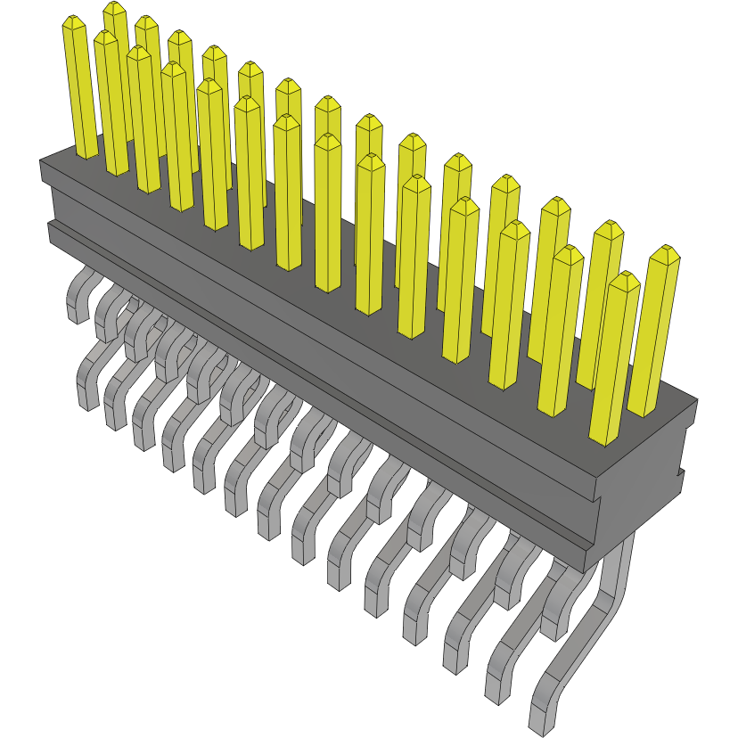 Samtec-FTSH-114-04-L-DH Steckverbinderleisten und Leiterplattenbuchsen Conn Unshrouded Header HDR 28 POS 1.27mm Solder RA Side Entry SMD TIGER CLAW™ Tube
