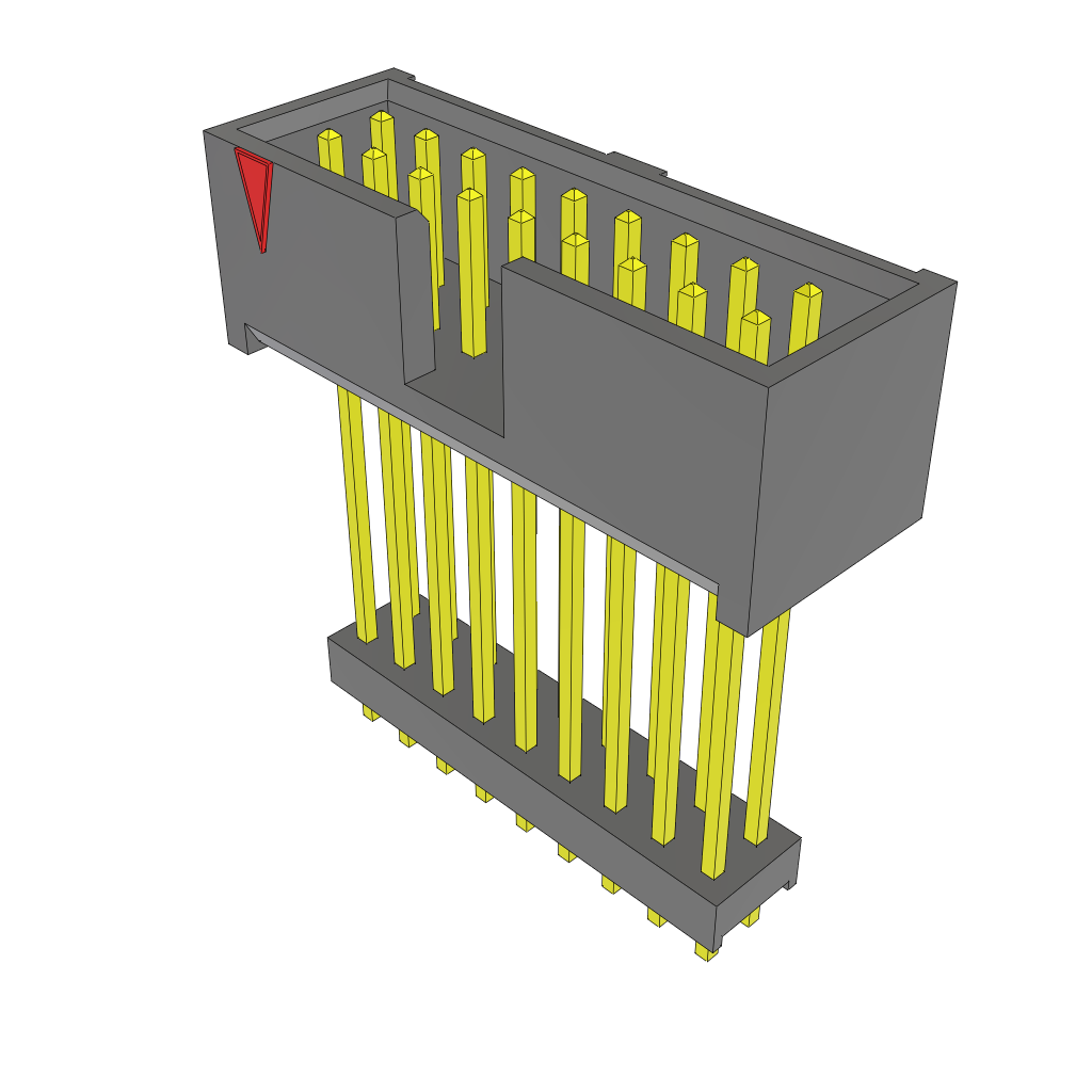 Samtec-ZSS-109-06-L-D-1040 Steckverbinderleisten und Leiterplattenbuchsen Conn Elevated Shrouded Header HDR 18 POS 2.54mm Solder ST Top Entry Thru-Hole Bulk