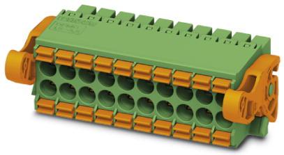 PHOENIX CONTACT-DFMC 1.5/ 2-ST-3.5-LR Bloques terminales del conector Conn PC Terminal Block F 4 POS 3.5mm Push-In Spring ST Cable Mount 8A Cardboard