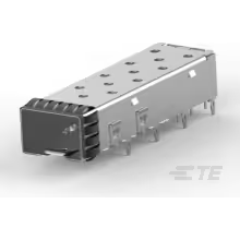 TE Connectivity-2007198-1 Accesorios del conector Connector Accessories SFP+ Cage Right Angle Nickel Silver Tray