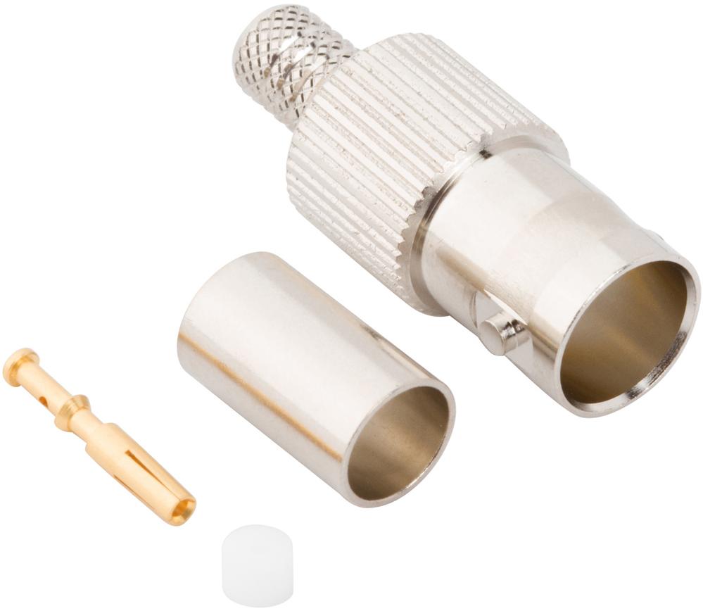 Amphenol RF-031-70543-12G Connector RF Conn BNC 0Hz to 12GHz 75Ohm Crimp ST Cable Mount RCP Gold Bag
