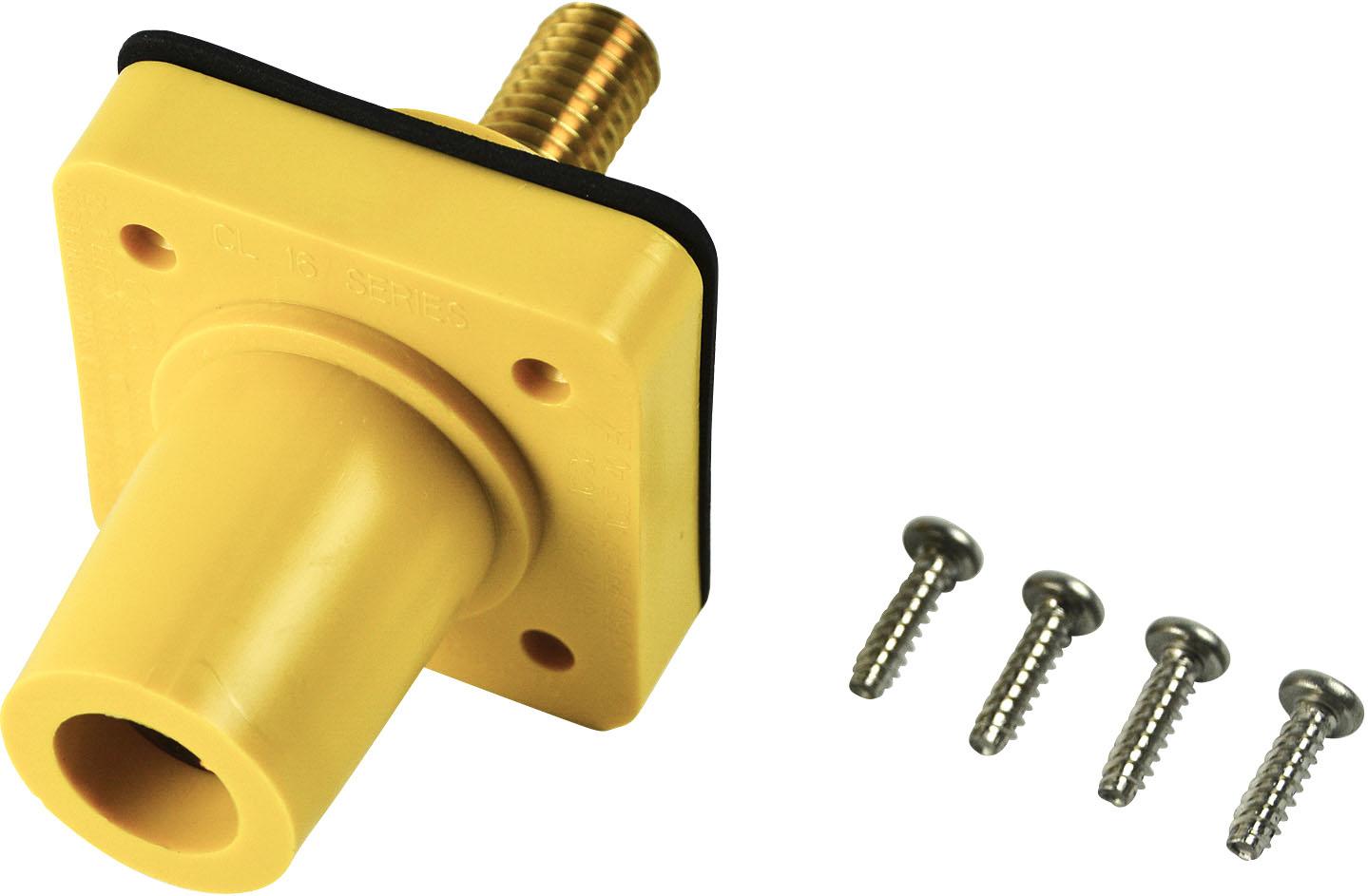 Marinco-CL40FRSB-H Steckverbinder CL Series Panel Mounts (400A / 600V) 1.125 Threaded Stud Female - Yellow (H)