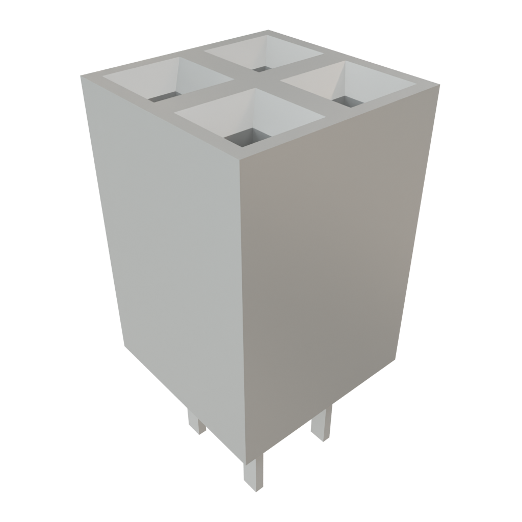 Samtec-BCS-102-L-D-TE Steckverbinderleisten und Leiterplattenbuchsen Conn Socket Strip SKT 4 POS 2.54mm Solder ST Top Entry Thru-Hole TIGER CLAW™ Layer