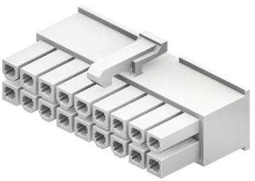 CnC Tech, LLC-4281-2-18-D Gaine de câblage de raccordement discret Conn Housing RCP 18 POS 4.2mm Crimp ST Cable Mount White Bag
