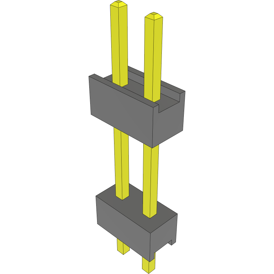 Samtec-DW-02-09-T-S-450 Steckverbinderleisten und Leiterplattenbuchsen Conn Board Stacker HDR 2 POS 2.54mm Solder ST Top Entry Thru-Hole Bulk