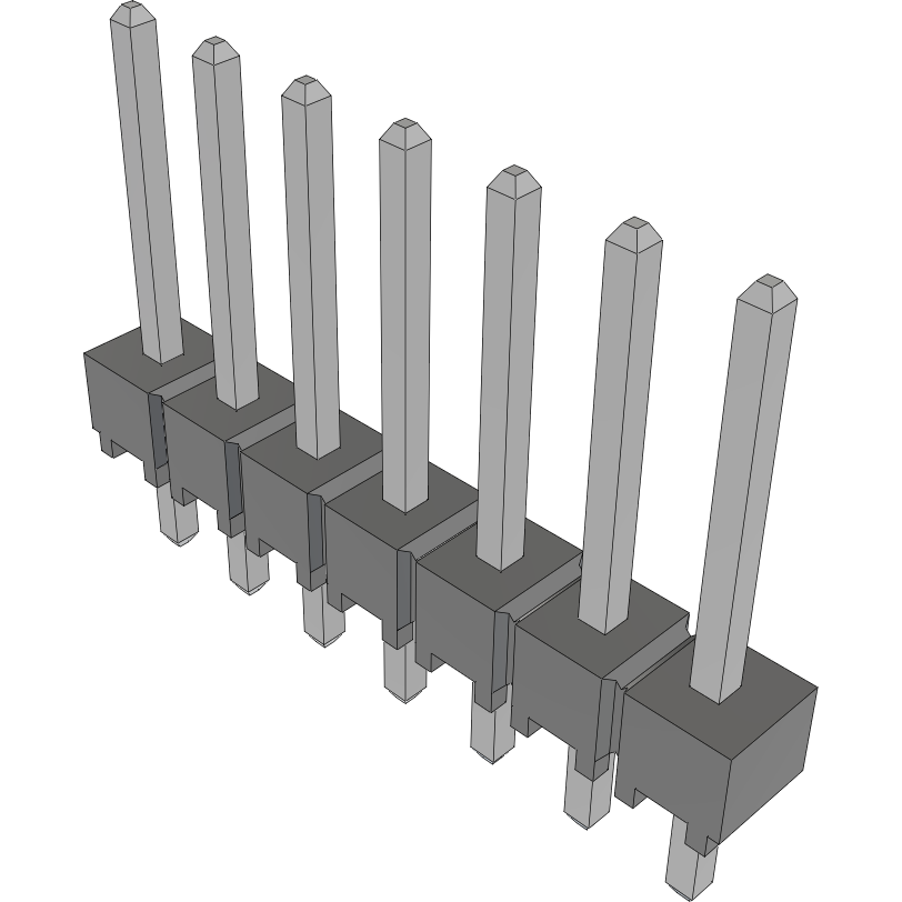 Samtec-HTSW-107-14-T-S Steckverbinderleisten und Leiterplattenbuchsen Conn Unshrouded Header HDR 7 POS 2.54mm Solder ST Top Entry Thru-Hole