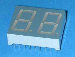 Everlight Electronics-D512SURWA/S530-A3 Display LED segmentati Displays Panel 2DIGIT 16LED Hyper Red CA 18-Pin DIP Module