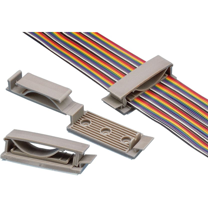 Panduit-FCH2-A-C14 Accesorios del cable Cable Accessories Flat Cable Holder Nylon 6/6 Gray