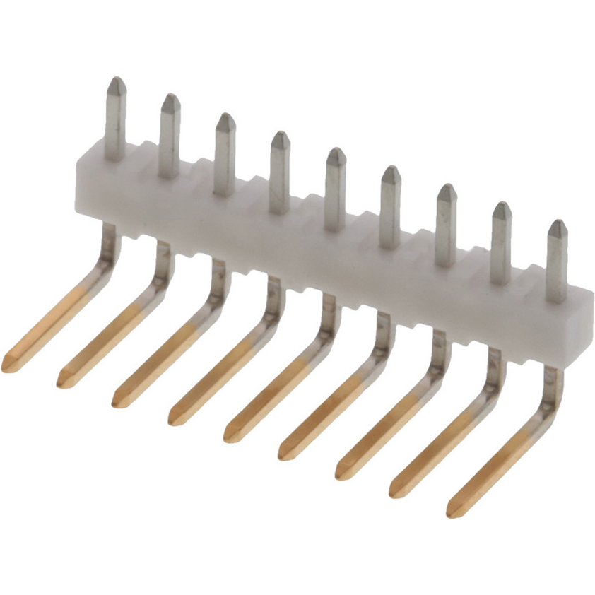 Molex-22-12-2091 连接器插头及 PCB 插座 Conn Unshrouded Header HDR 9 POS 2.54mm Solder RA Side Entry Thru-Hole KK Bag