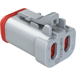 Conn Housing PL 4 POS Crimp ST Cable Mount Gray