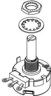 Honeywell-485025M9267 Compensatore del resistori, potenziometri e reostati Res Conductive Plastic POT 5K Ohm 10% 2W 1(Elec)/1(Mech)Turns 6.35mm (30.18 X 27.79 X 44.46mm) Solder Lug Panel Mount