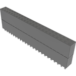 Conn Elevated Socket SKT 46 POS 2.54mm Solder ST Top Entry Thru-Hole Tube