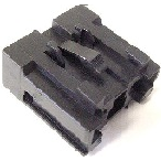 Delphi-12110057 Einzeladersteckverbinder, Gehäuse Conn Housing F 2 POS Crimp ST Cable Mount Black