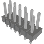 Conn Unshrouded Header HDR 12 POS 2.54mm Solder ST Top Entry Thru-Hole Bulk