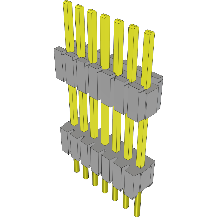 Samtec-DWM-07-57-G-S-395 Piastre connettori e prese PCB Conn Board Stacker HDR 7 POS 1.27mm Solder ST Thru-Hole Tube