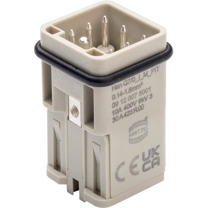 HARTING Technology Group-09120075001 Connector Rectangular Conn Rectangular PIN 7 POS Push-In ST Cable Mount