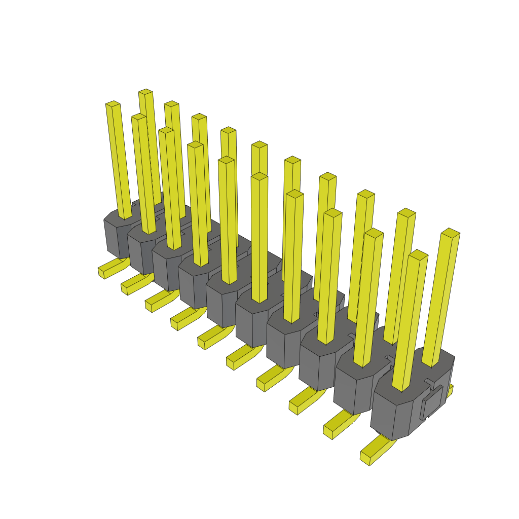 Samtec-TSM-110-02-S-DV-A Steckverbinderleisten und Leiterplattenbuchsen Conn Unshrouded Header HDR 20 POS 2.54mm Solder ST Top Entry SMD Tube