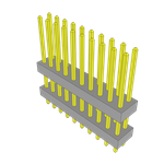 Conn Board Stacker HDR 20 POS 2mm Solder ST Top Entry Thru-Hole Bulk