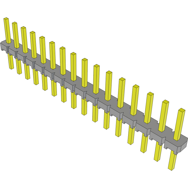 Samtec-MTLW-116-07-G-S-200 Steckverbinderleisten und Leiterplattenbuchsen Conn Unshrouded Header HDR 16 POS 2.54mm Solder ST Top Entry Thru-Hole Bulk