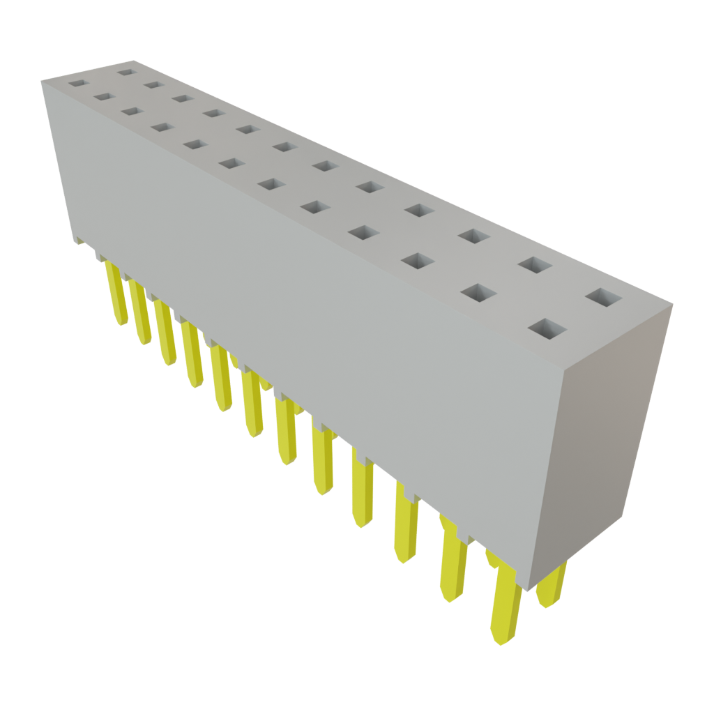 Samtec-SSW-112-02-S-D Cabezales del conector y receptáculos PCB Conn Socket Strip SKT 24 POS 2.54mm Solder ST Top Entry Thru-Hole Bulk