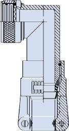 Glenair-M85049/76-22W08 Schrumpfbalgenadapter Environmental Backshell 90° 22 Shell Size Olive Drab Cadmium Over Electroless Nickel Aluminum