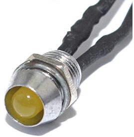 Mallory Sonalert Products-FL1M-6CW-2-Y110V Panel Mount Indicators LED Panel Mount Indicator Uni-Color Yellow 1500mcd 2-Pin Bulk