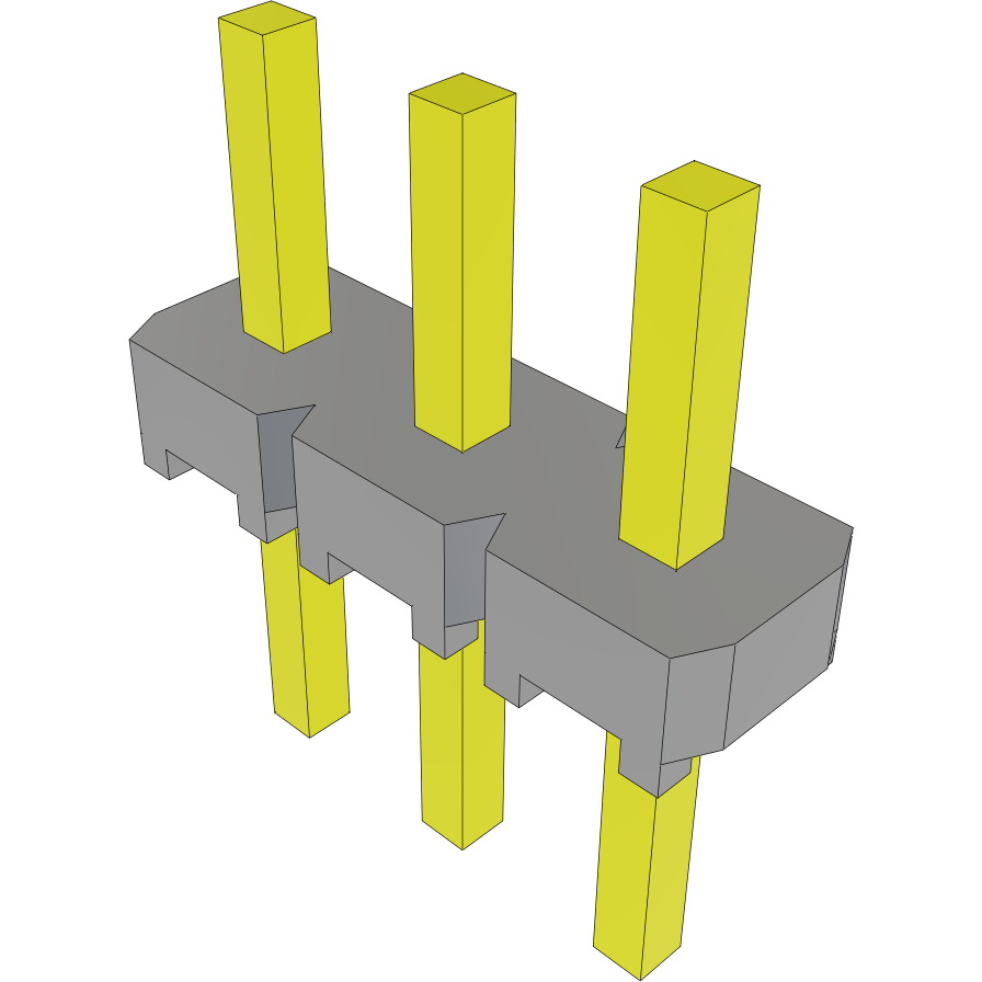 Samtec-MTLW-103-05-G-S-130 Cabezales del conector y receptáculos PCB Conn Unshrouded Header HDR 3 POS 2.54mm Solder ST Top Entry Thru-Hole Bulk