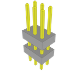 Conn Board Stacker HDR 6 POS 2mm Solder ST Top Entry Thru-Hole Bulk