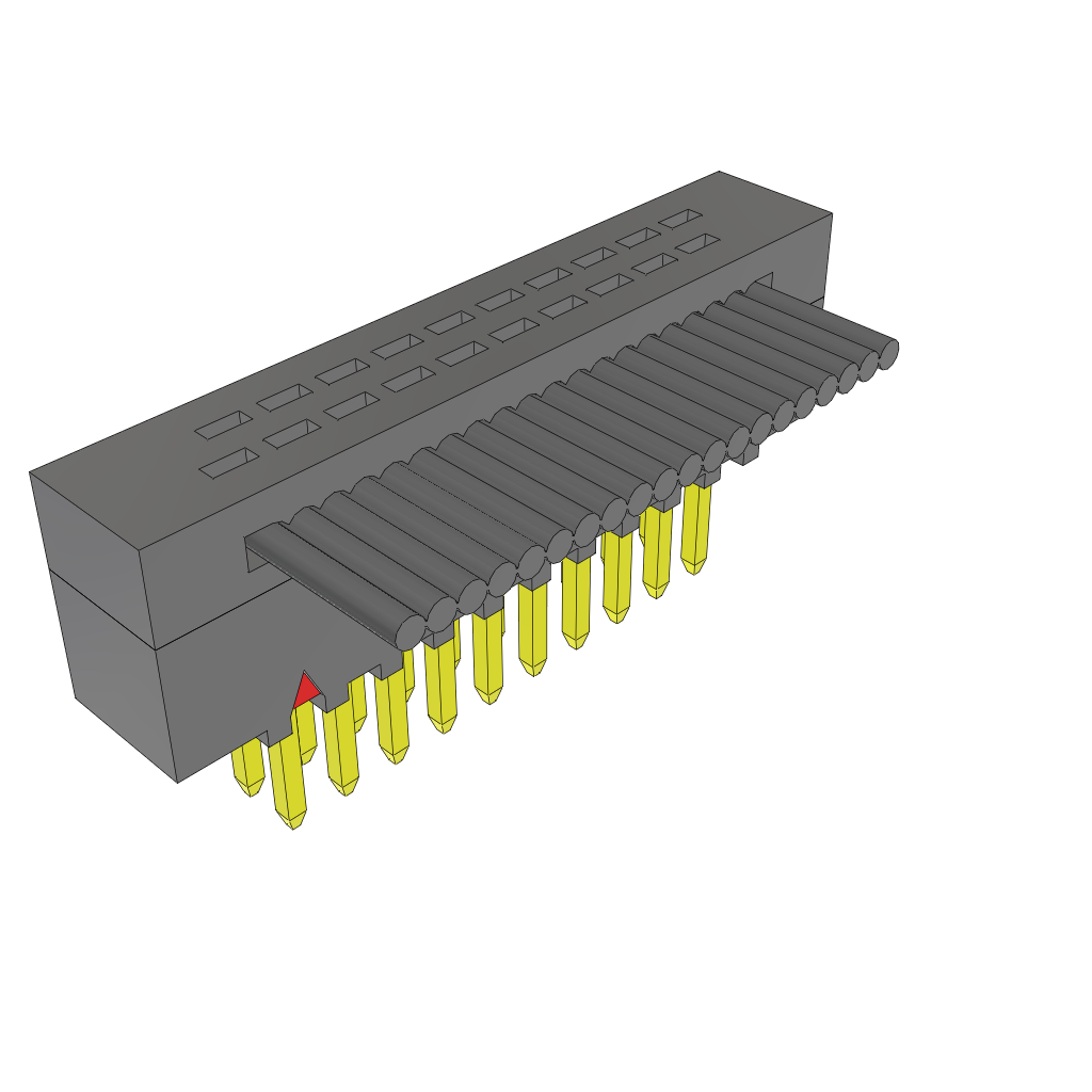 Samtec-FFMD-10-S-10.00-01 Flachband Kabelbaugruppen Cable Assembly 0.25m 30AWG 0.64mm 20 POS IDC Connector M Clamshell